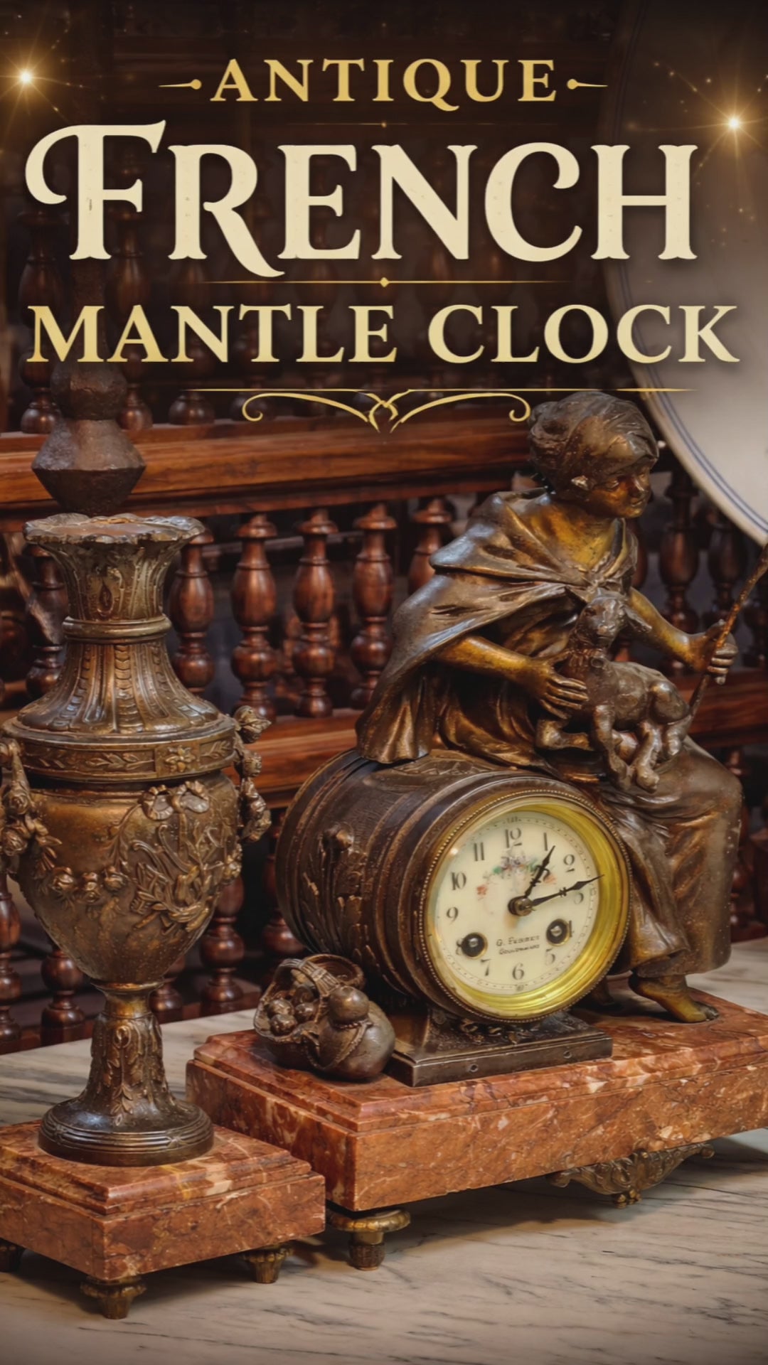 ANTIQUE FRENCH MANTLE CLOCK
