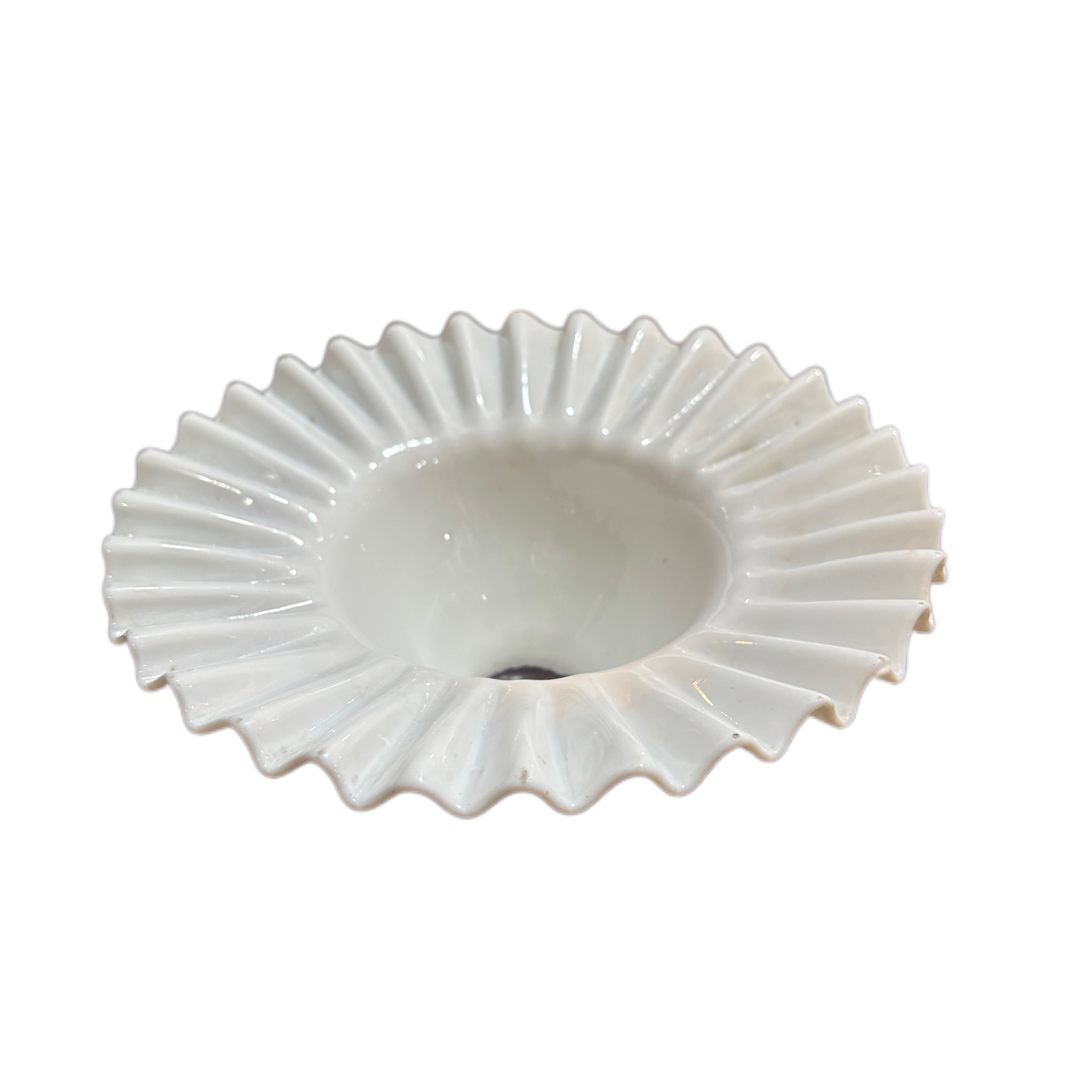 WHITE FLUTED LAMP SHADE