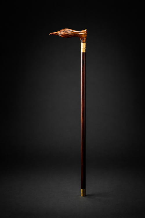 BIRD HEAD WALKING STICK WITH KNIFE