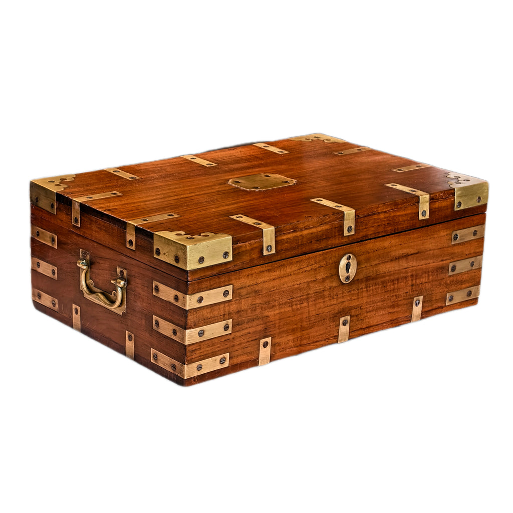 CASH BOX (TEAKWOOD & BRASS)
