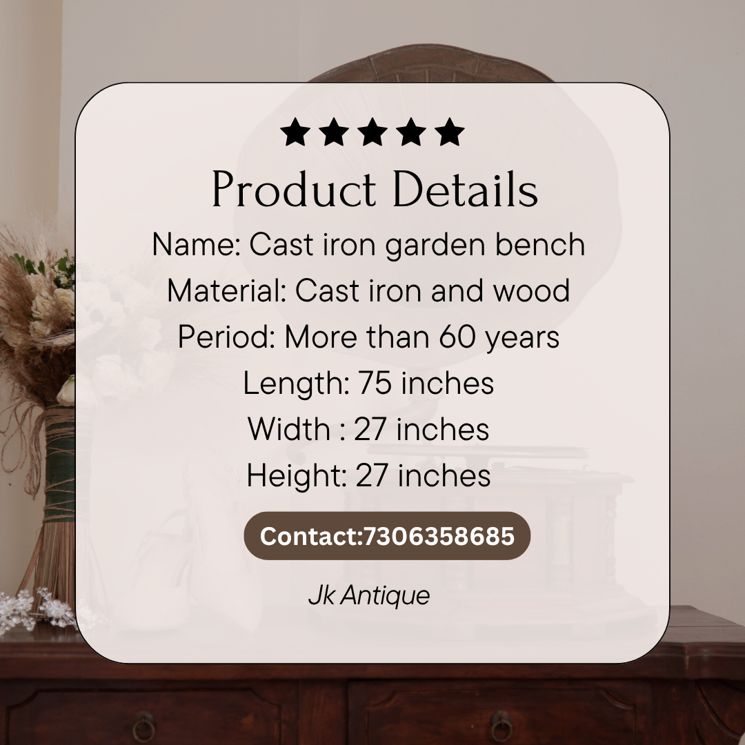 CAST IRON GARDEN BENCH