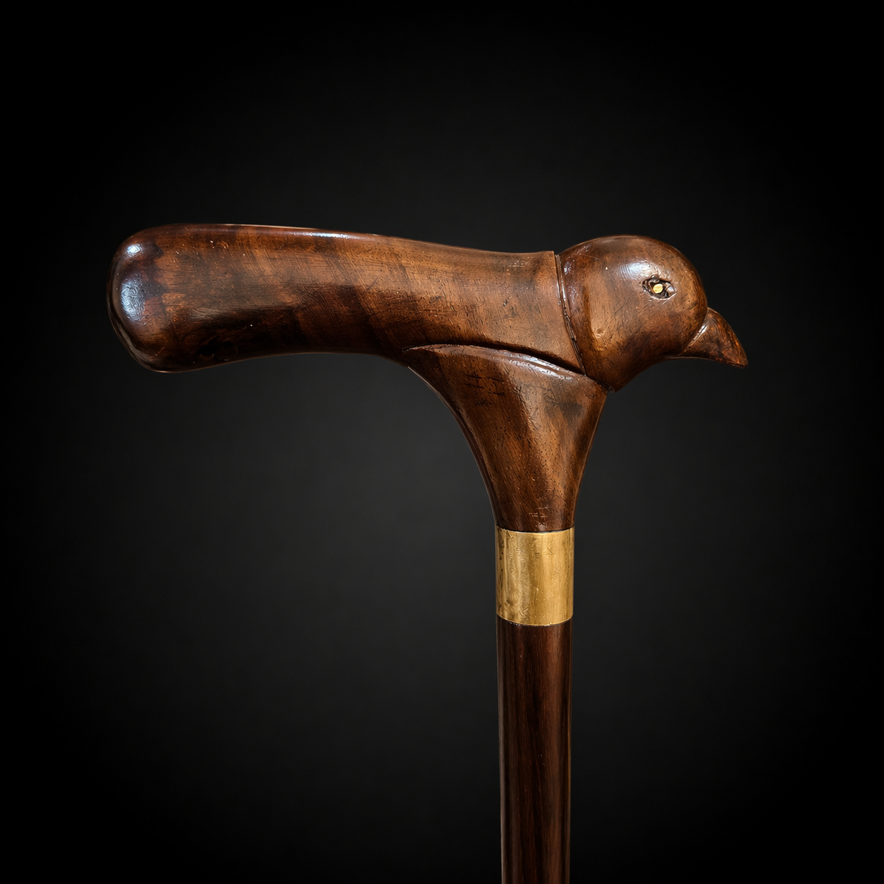 ROSEWOOD BIRD WALKING STICK