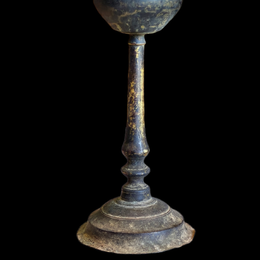 BRONZE KEROSENE LAMP 8