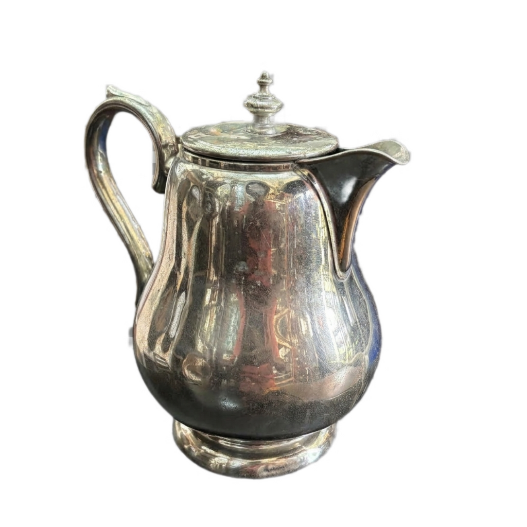 VINTAGE SILVER COATED BRASS JUG 5