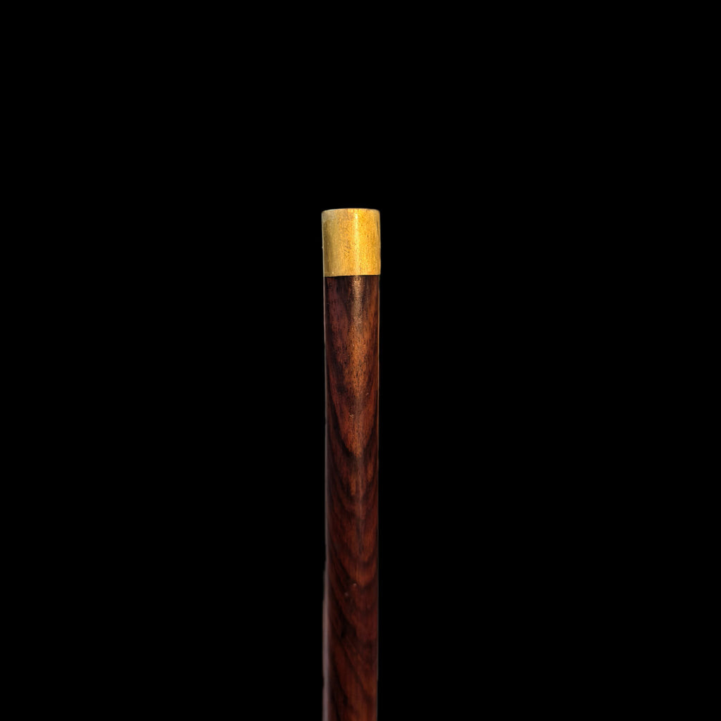 ROSEWOOD WALKING STICK WITH KNIFE 2