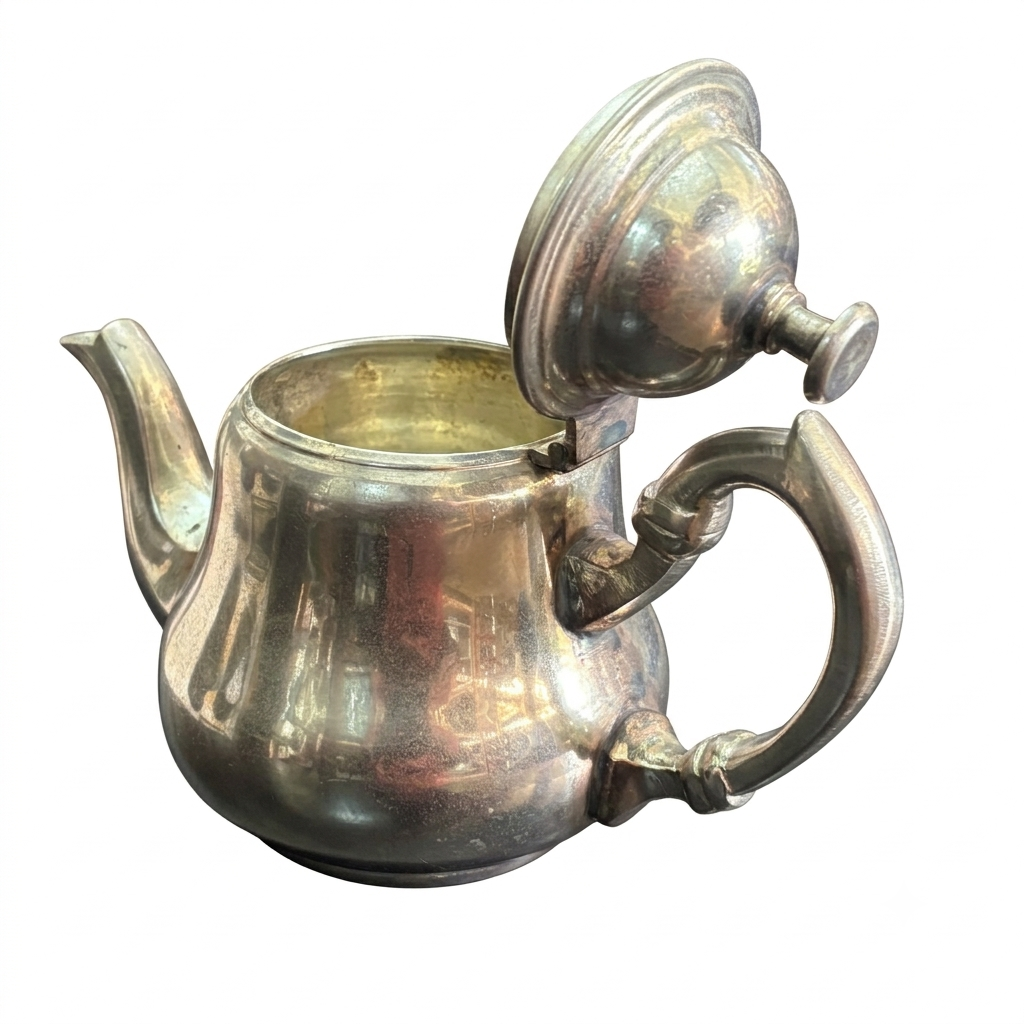 VINTAGE SILVER COATED BRASS JUG 3