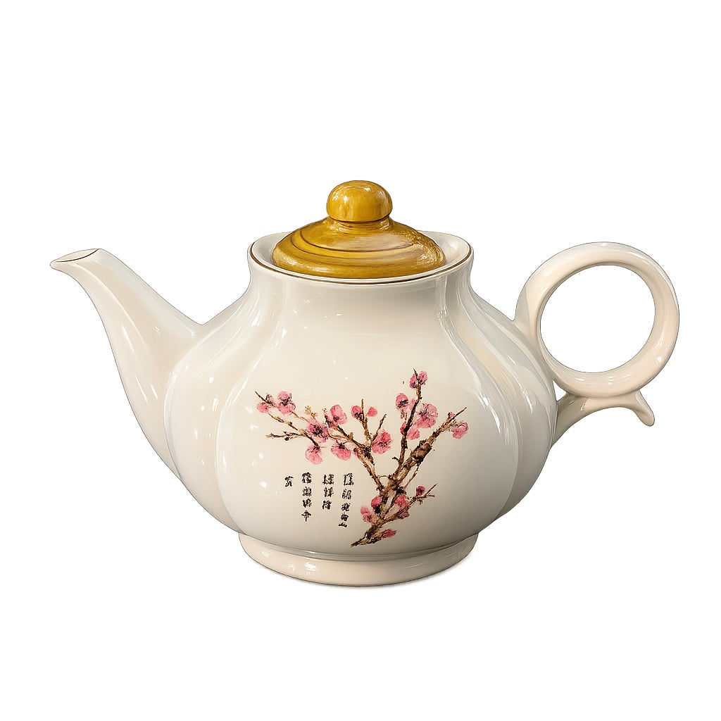 ALMOND BLOSSOM PORCELAIN TEAPOT