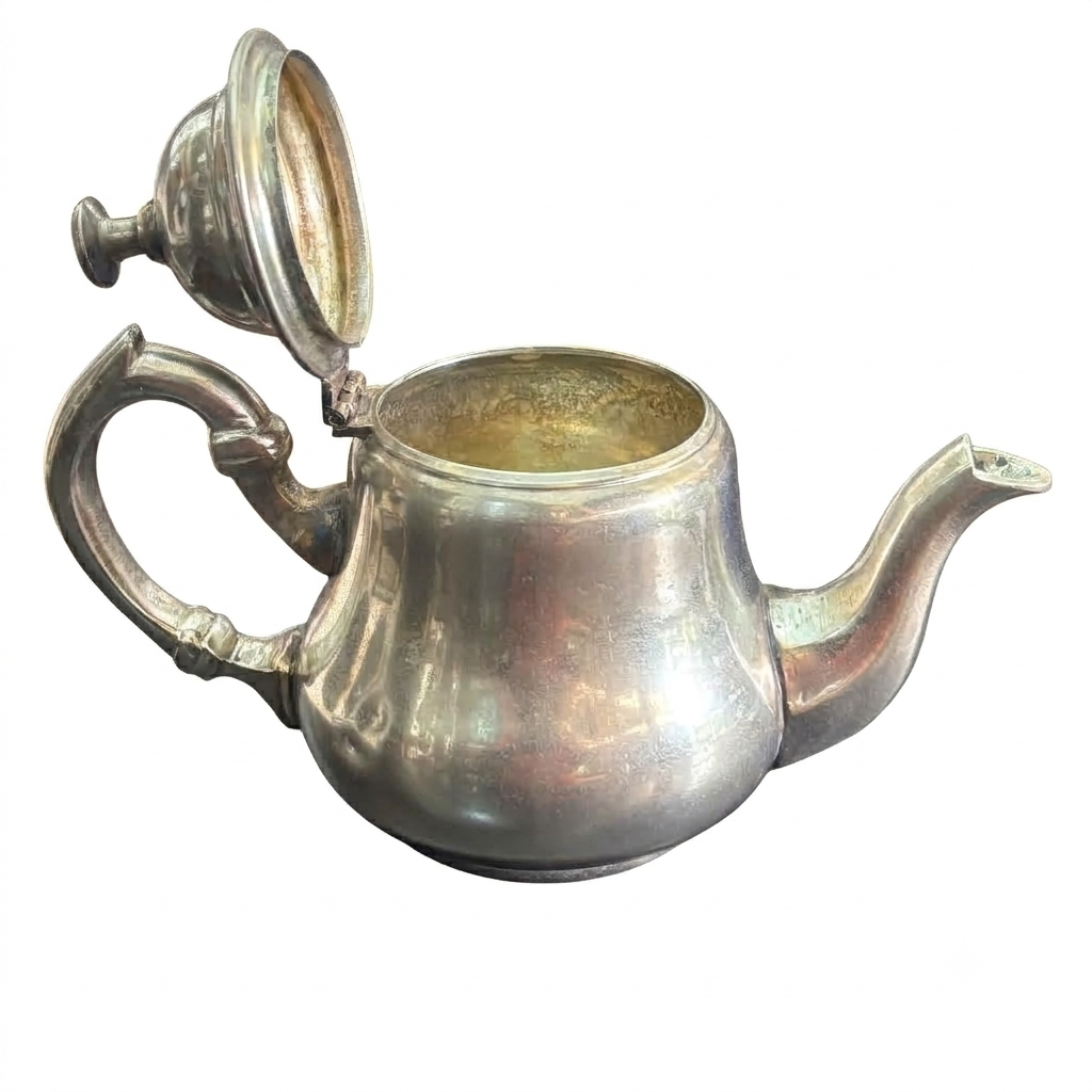 VINTAGE SILVER COATED BRASS JUG 3