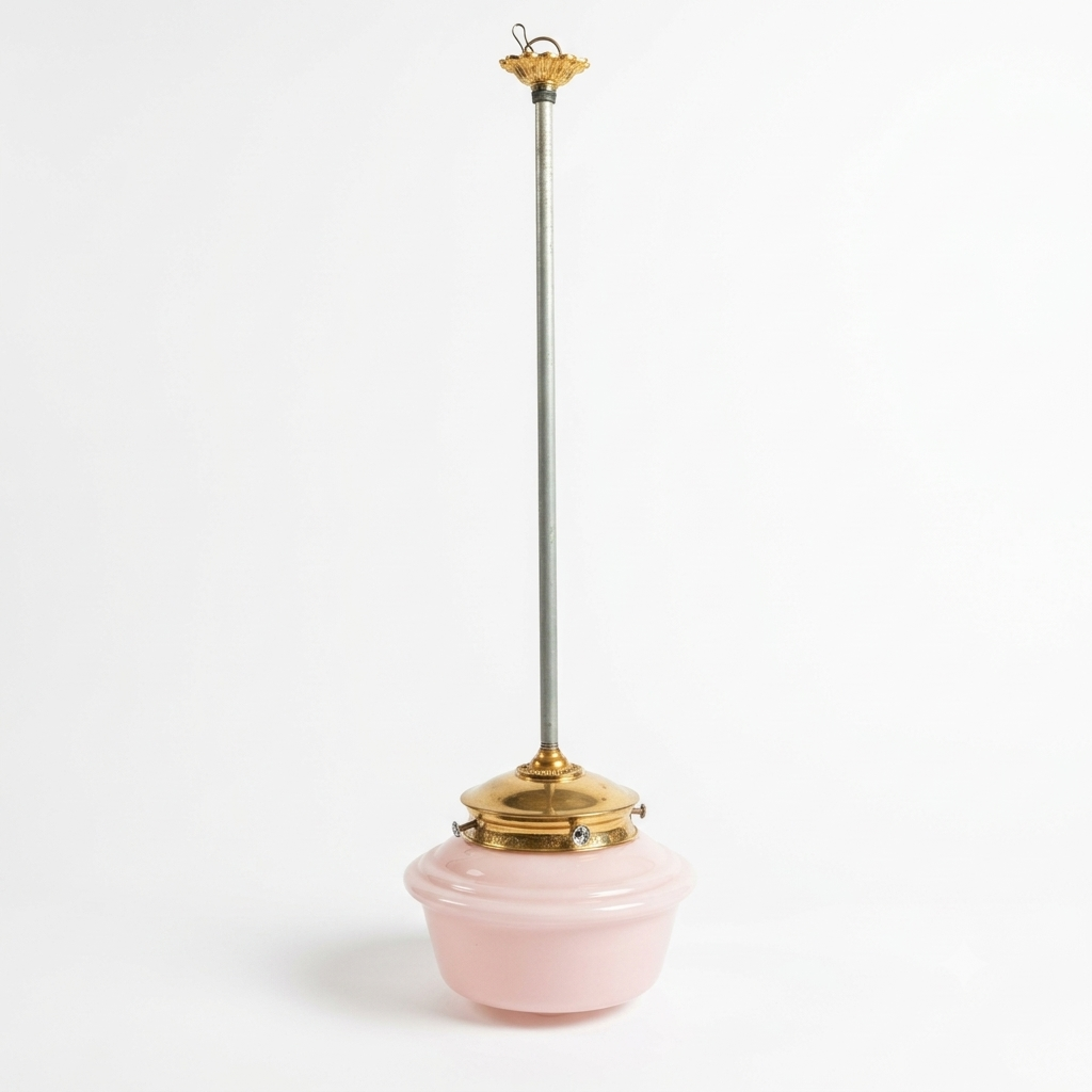 PINK SCHOOL HOUSE PENDANT LIGHT