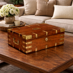 CASH BOX (TEAKWOOD & BRASS)