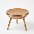 VINTAGE MIDDLE EASTERN ETCHED BRASS FOOT WARMER