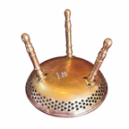 VINTAGE MIDDLE EASTERN ETCHED BRASS FOOT WARMER