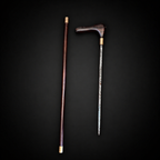 SMOKING PIPE AND KNIFE WALKING STICK