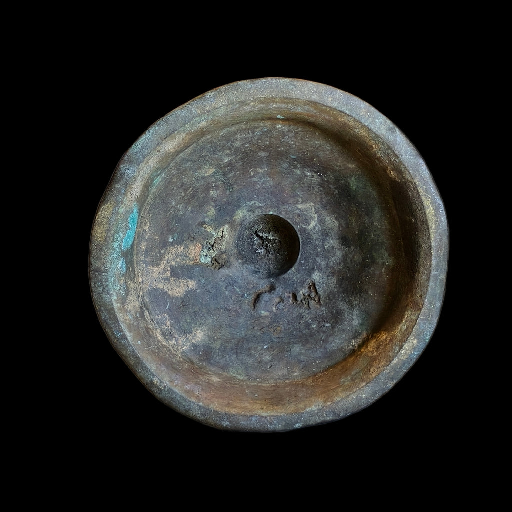 BRONZE KEROSENE LAMP 8