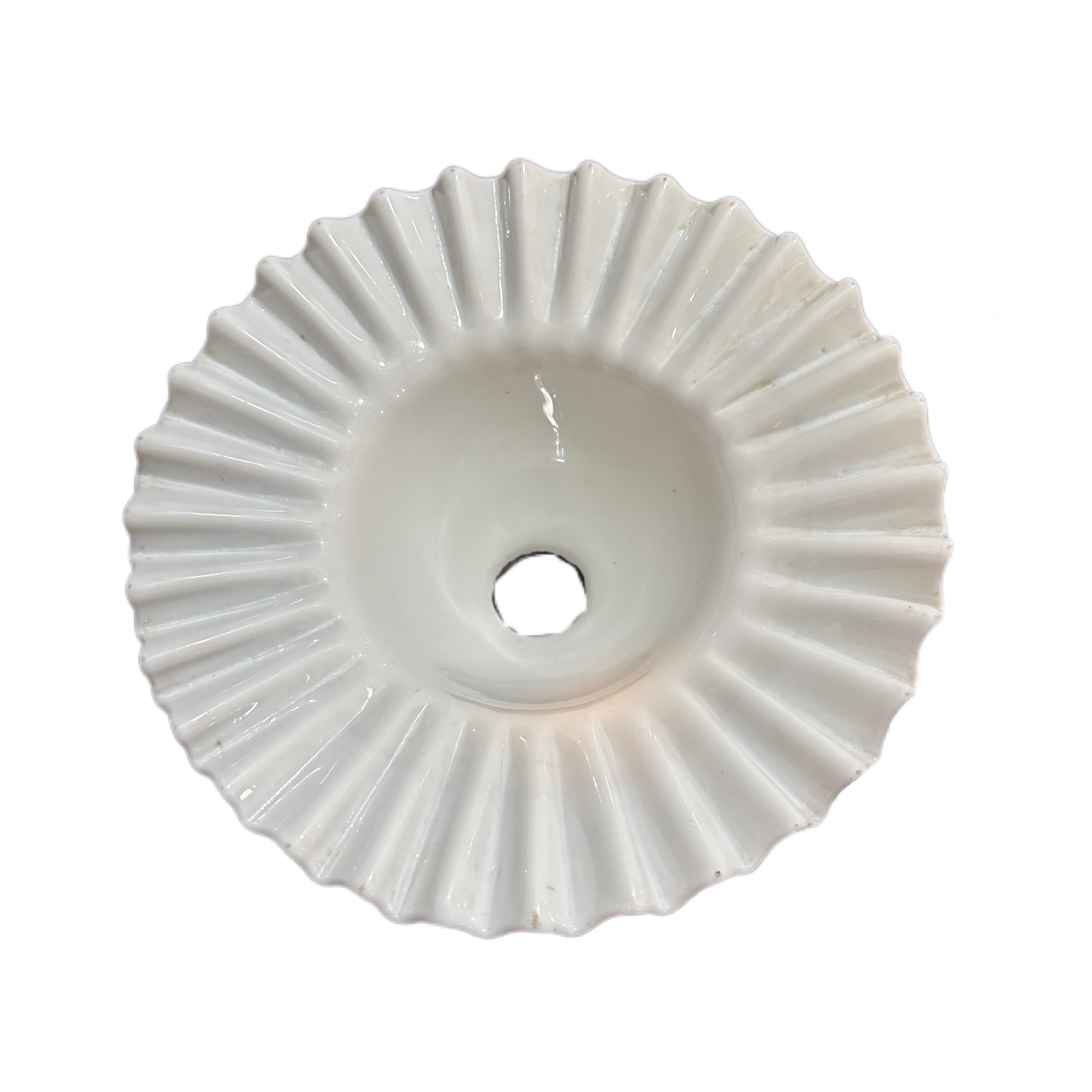 WHITE FLUTED LAMP SHADE