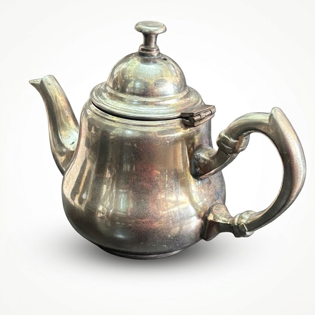 VINTAGE SILVER COATED BRASS JUG 3