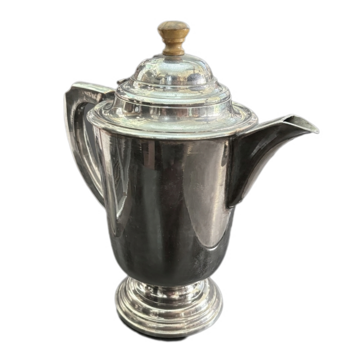 VINTAGE SILVER COATED BRASS JUG 8