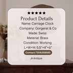 GORGERAT CARRIAGE CLOCK
