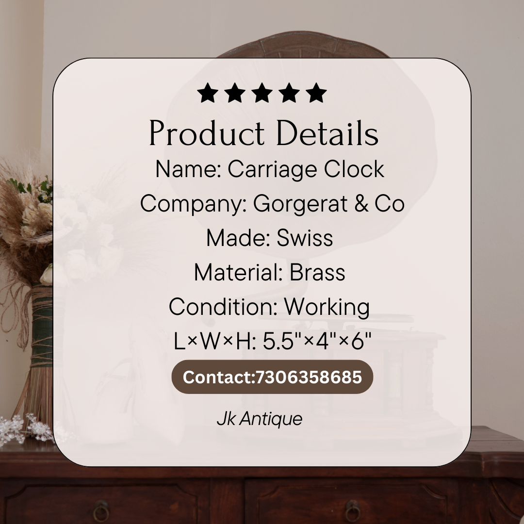 GORGERAT CARRIAGE CLOCK