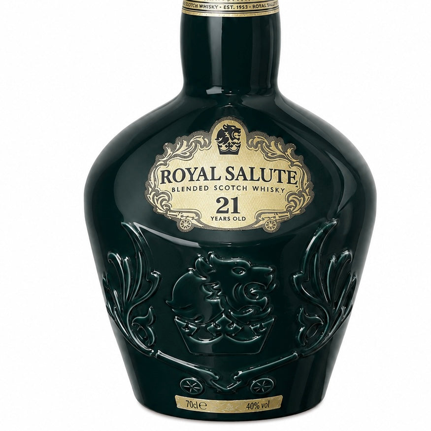ROYAL SALUTE' EMARALD GREEN FLAGON