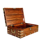 CASH BOX (TEAKWOOD & BRASS)
