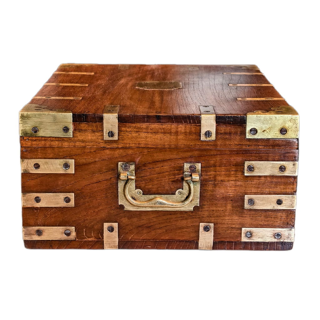CASH BOX (TEAKWOOD & BRASS)