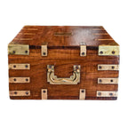 CASH BOX (TEAKWOOD & BRASS)