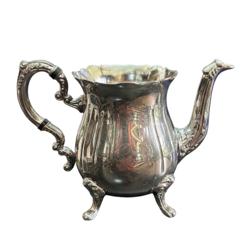 VINTAGE SILVER COATED BRASS JUG 7