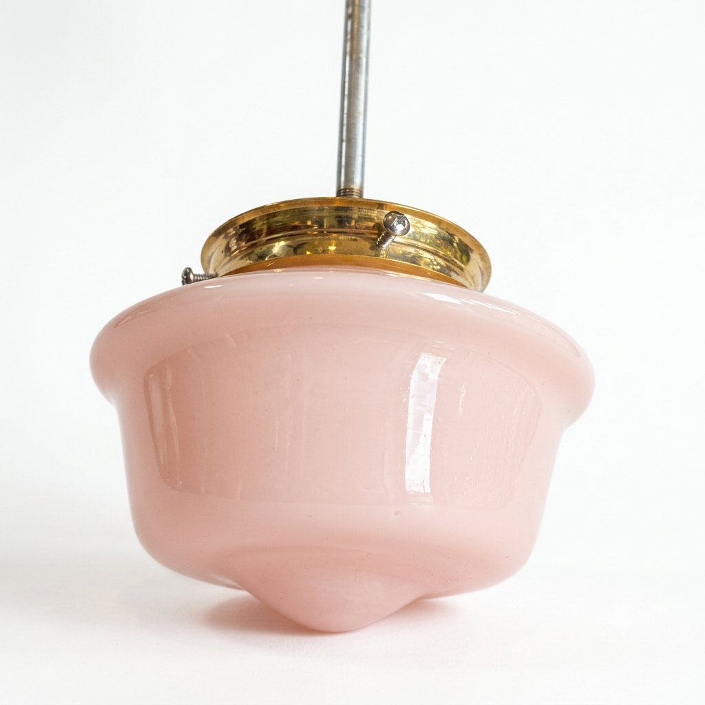 PINK SCHOOL HOUSE PENDANT LIGHT