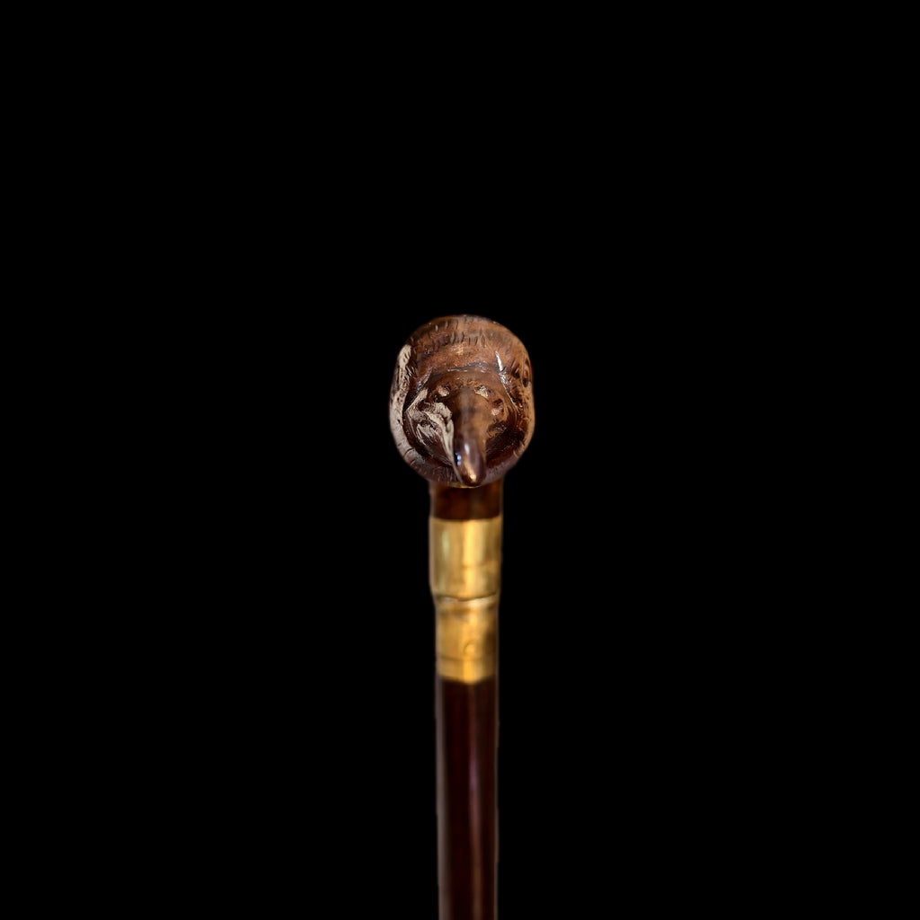 BIRD HEAD WALKING STICK WITH KNIFE