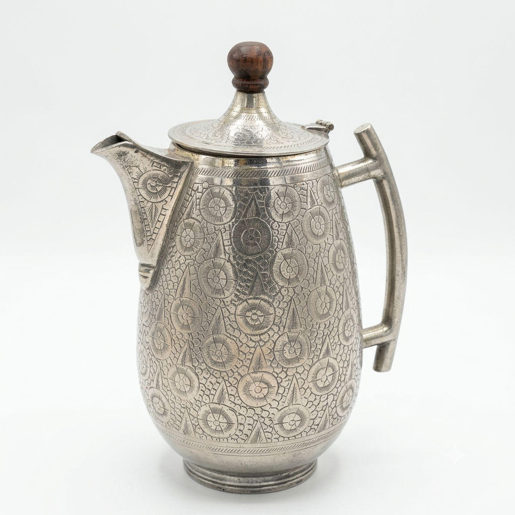 VINTAGE SILVER COATED BRASS JUG 10