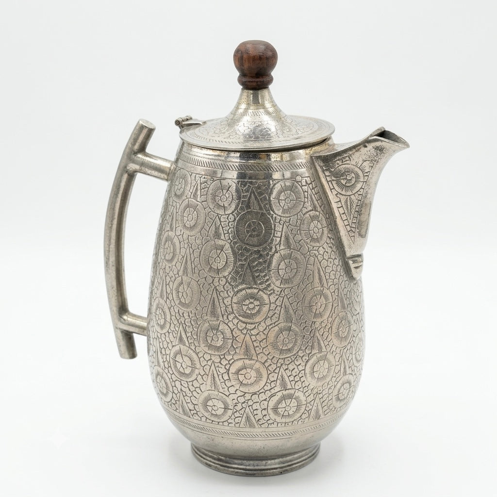 VINTAGE SILVER COATED BRASS JUG 10