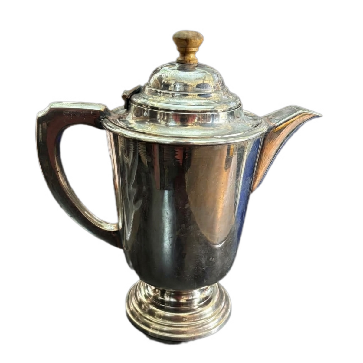VINTAGE SILVER COATED BRASS JUG 8