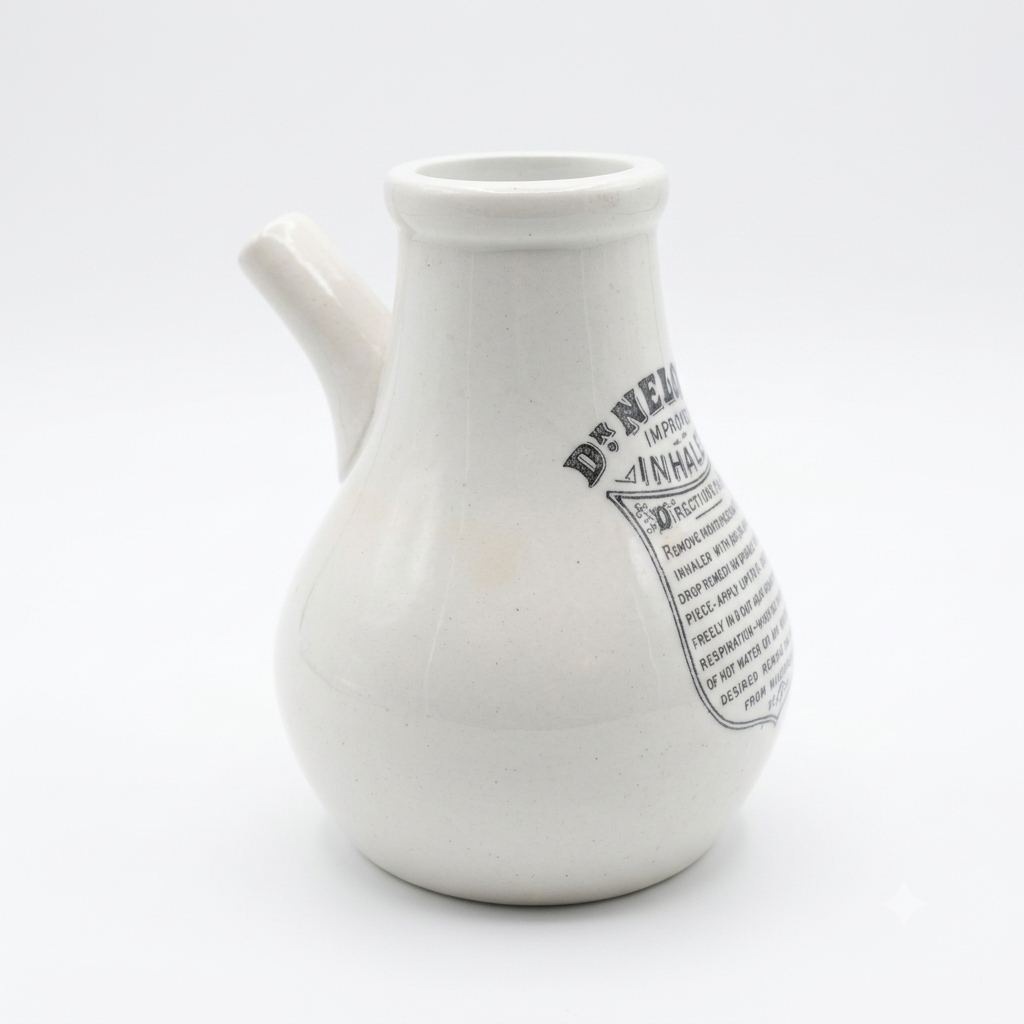 DR. NELSON 'D IMPROVED STONEWARE INHALER.