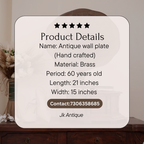 ANTIQUE WALL HANGING PLATE