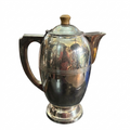 VINTAGE SILVER COATED BRASS JUG 9