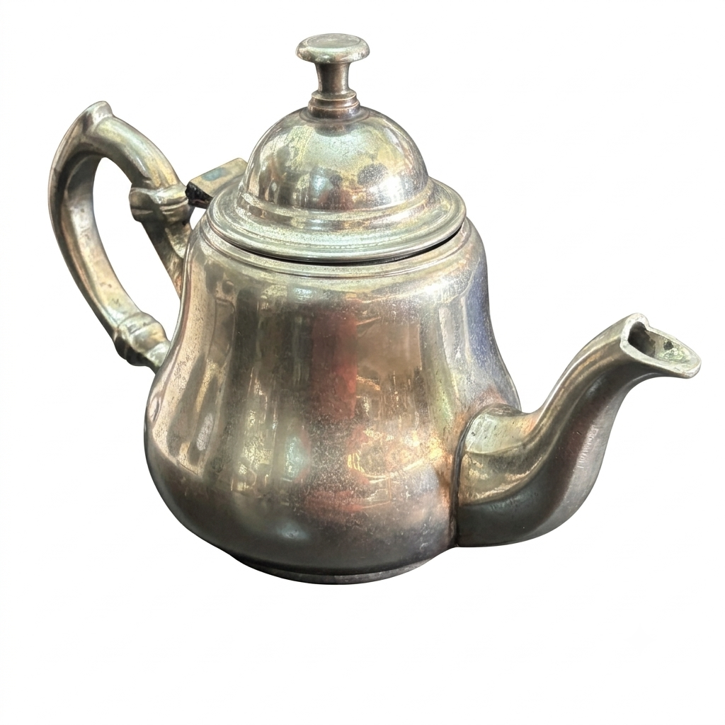VINTAGE SILVER COATED BRASS JUG 3