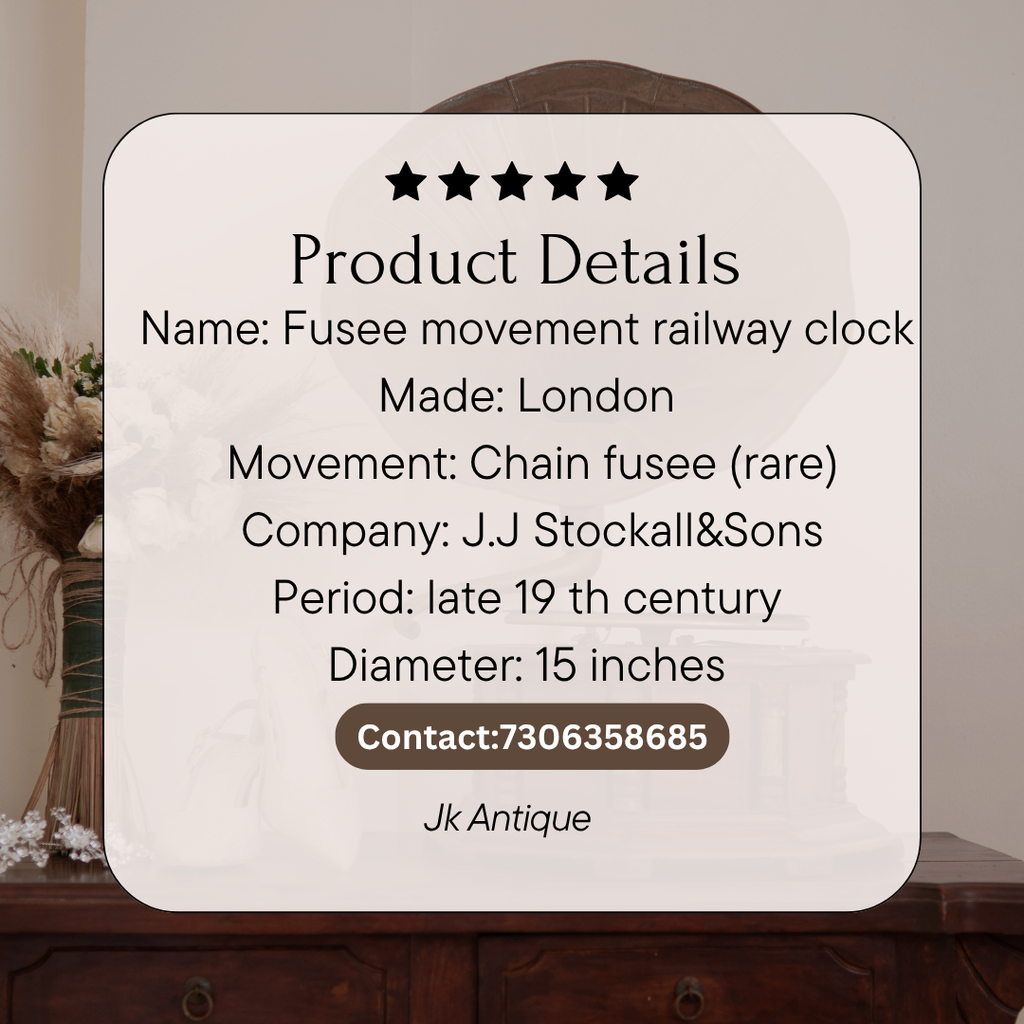 FUSEE MOVEMENT RAILWAY CLOCK