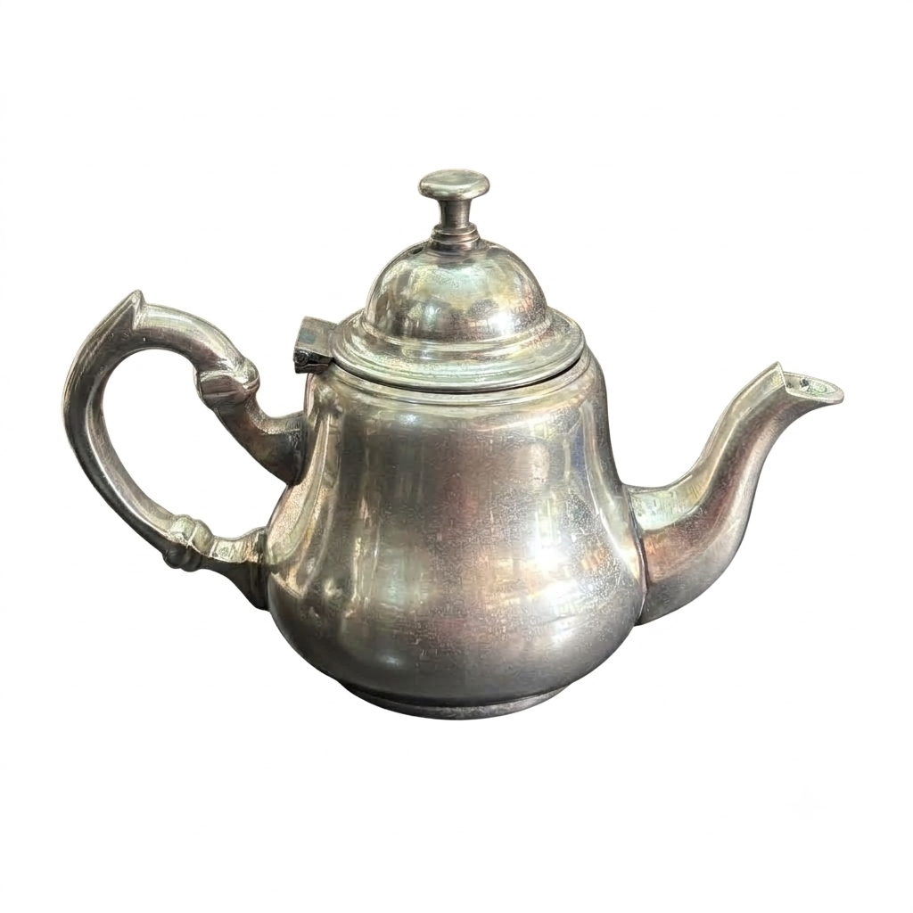 VINTAGE SILVER COATED BRASS JUG 3