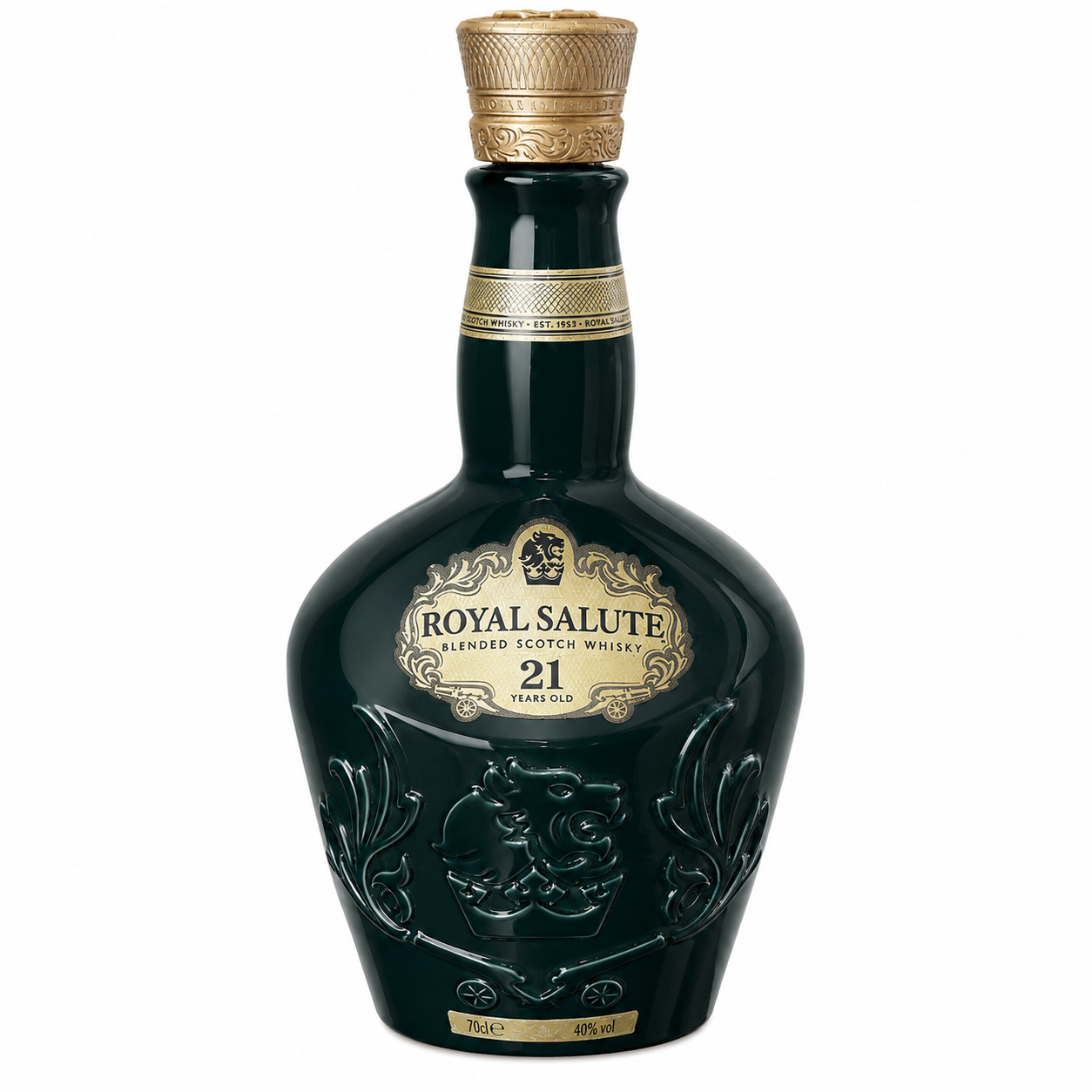 ROYAL SALUTE' EMARALD GREEN FLAGON