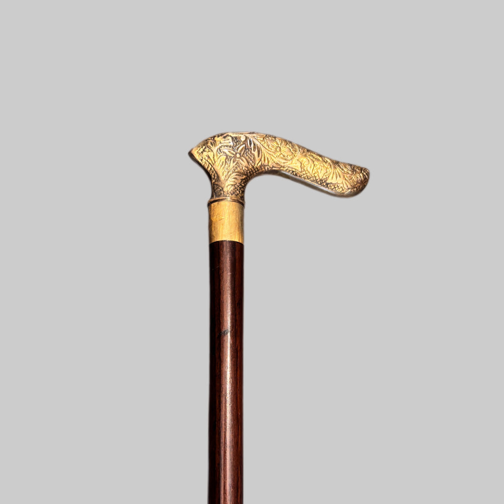 BRASS HANDLE WALKING STICK