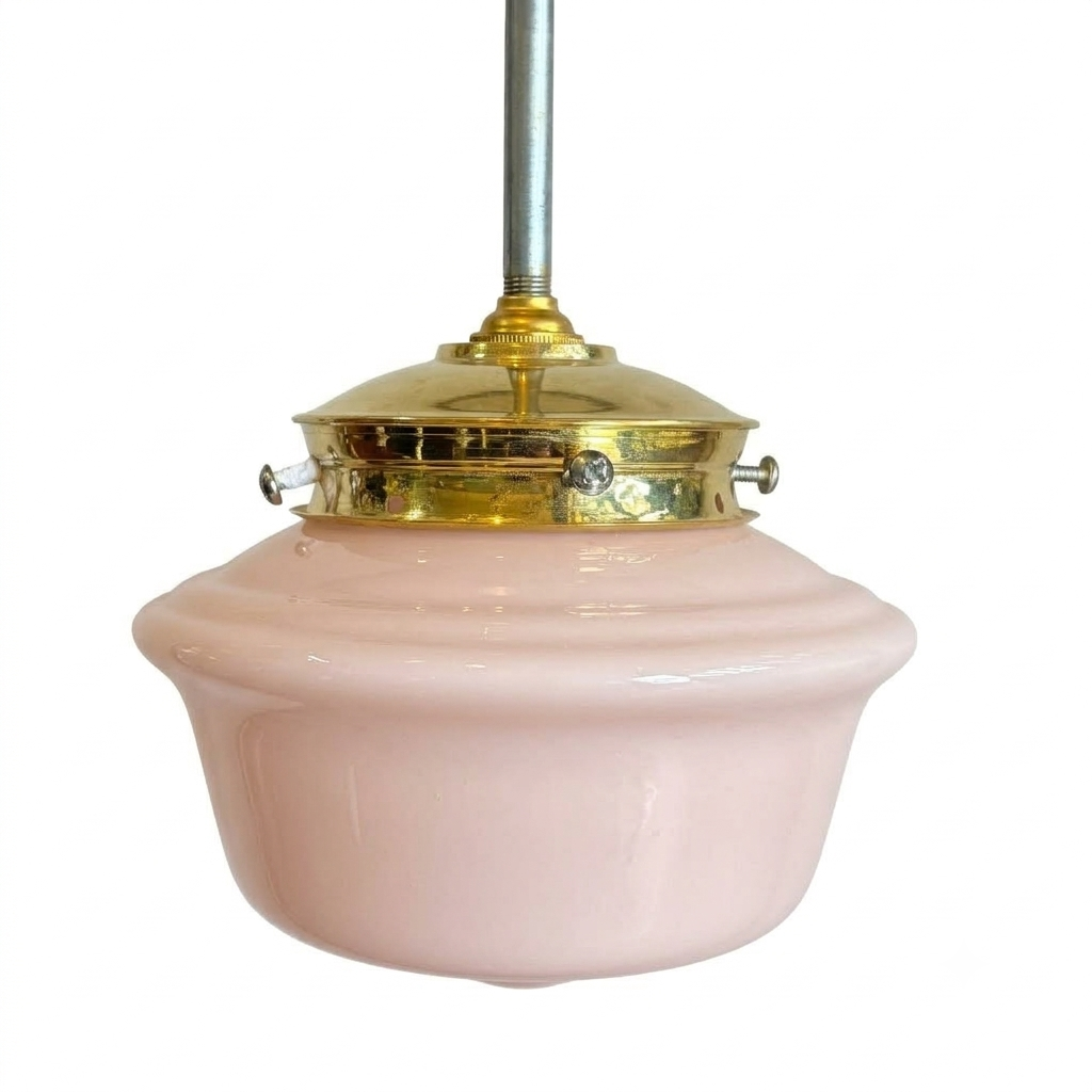PINK SCHOOL HOUSE PENDANT LIGHT