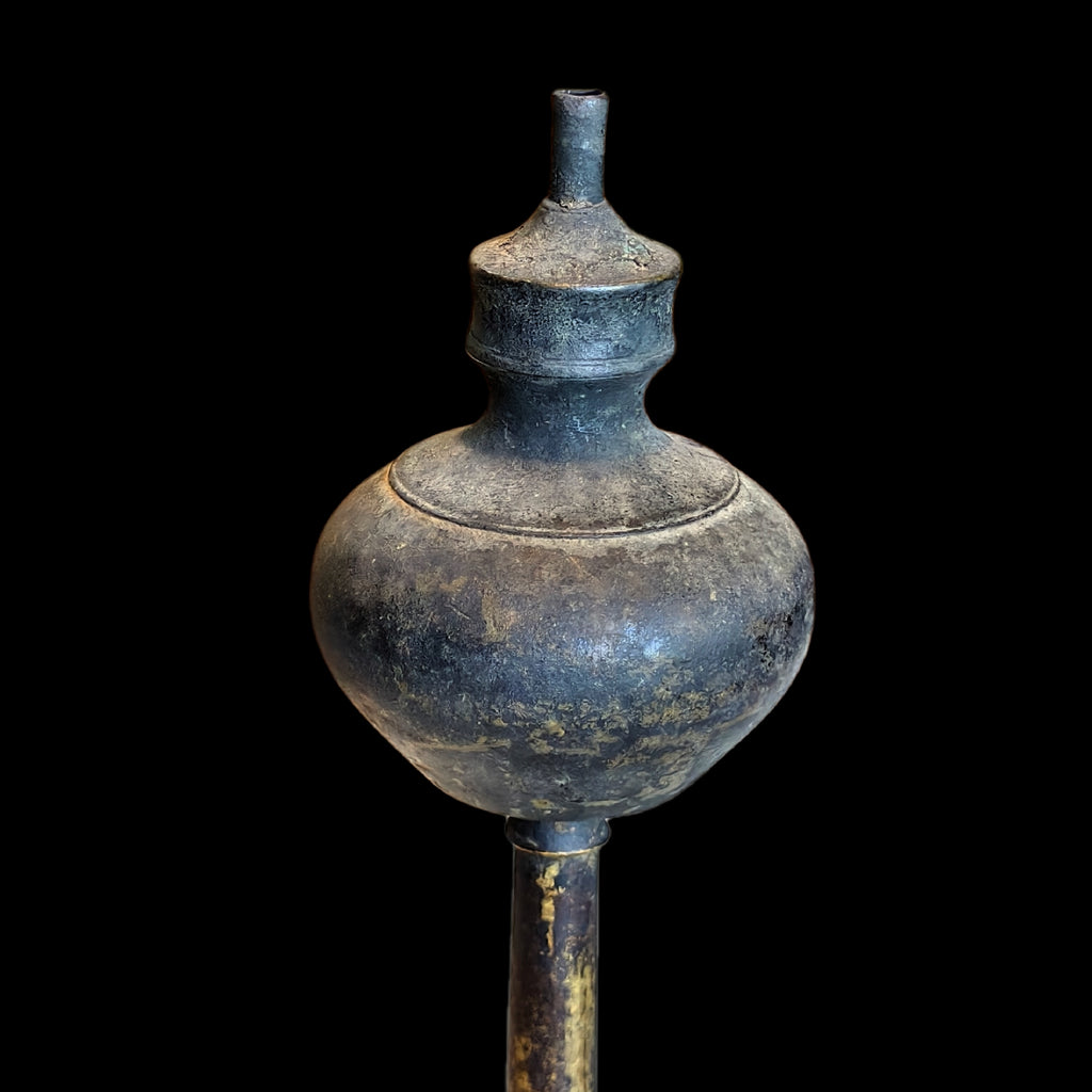 BRONZE KEROSENE LAMP 8